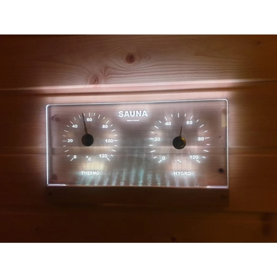 Saunia WW LED Lämpö-ja Kosteusmittari 3 Saunia WW LED Lämpö-ja Kosteusmittari