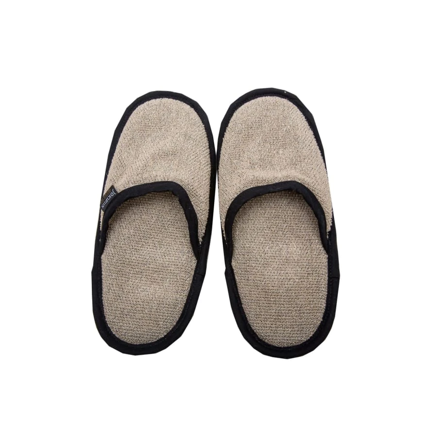 Jokipiin Pellava Villa L Luonnonväri/musta Kylpytossut 3 Jokipiin Pellava Villa L Luonnonväri/musta Kylpytossut