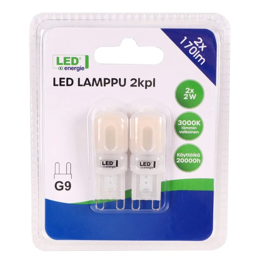 Led Energie G9 180lm 2kpl Ledlamppu 3 Led Energie G9 180lm 2kpl Ledlamppu