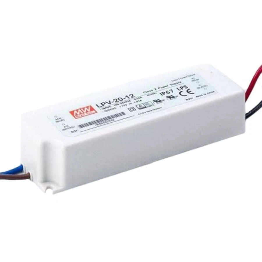 Meanwell LPV-20-12 Muuntaja LED-talonumerolle 3 Meanwell LPV-20-12 Muuntaja LED-talonumerolle